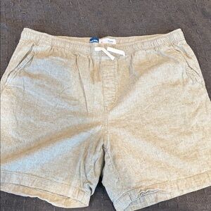 Old Navy Light Green Linen flat front Shorts